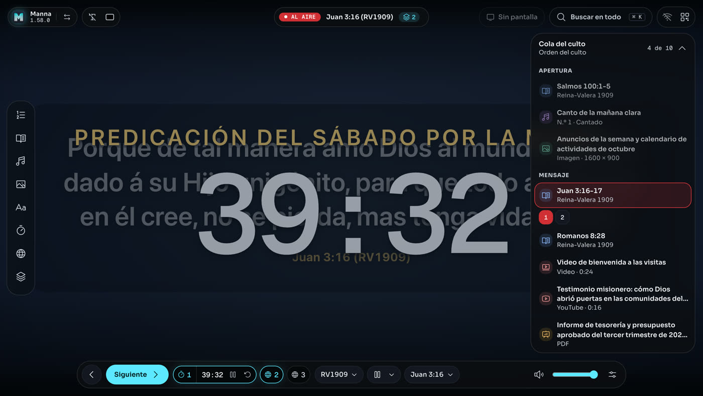Buscar en todo, con resultados de la Biblia y del himnario