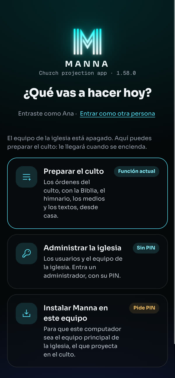 La portada de la iglesia en un celular